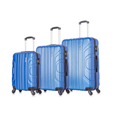 China Cool Hard Shell Suitcase Packaging Box Blue Garment Travel Bags Sports School Luggage Trolley Set Moving Suitcase With High Quality For Men for sale