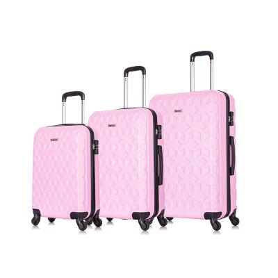 China Luxury Hard Suit Case Cabin Shell Suitcase Packaging Box Pink Moving Trolley Bags Female Baggage Case Baggage Organizer Bag Set Manufacturers for sale