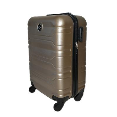 China Gold Hard Shell Suitcase Packaging Box Unique Square Customize Under Seat Logo Suitcase Luggage Sets Custom Packaging Unisex With Casters For Hotel for sale