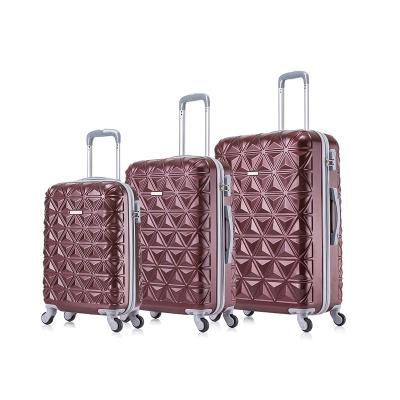 China Hard Shell Suitcase Packaging Box Other ABS Luggage Travel Bags Carry On Suitcase Sets Factory Wholesale Hard 3 Pieces Travel Trolley Luggage Bags for sale