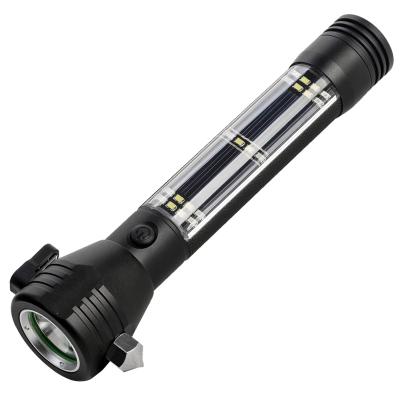 China Powerful High-Low-Flash Rechargeable Spotlight Led Hunting Flash Lights, 10000 Lumen USB Rechargeable LED Solar Flashlight for sale