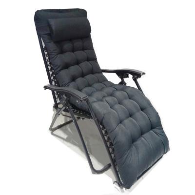 China Weather Patio Furniture Set Portable Recliner Accessory Removable Black Cushion Seats Patio Folding Outdoor Couch Pads for sale