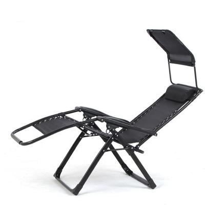 China Factory Direct Supply Weightless Chair Foldable With Sun Shade Folding Chair Beach Sofa Leisure Pool Chair Patio Recliner for sale