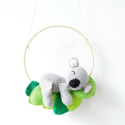 China Soft Animal Push Baby Crib Mobile Toys Soft Hanging Crochet Crib Baby Mobile for sale