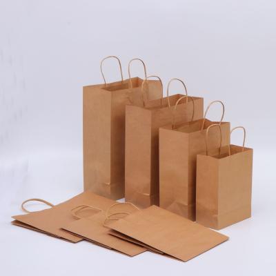 China Biodegradable Cheap Recyclable Kraft Paper Bags Brown White Kraft Paper Bags Kraft Paper Bags With Hand Twisted Ropes for sale