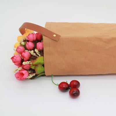 China NEW recyclable TREND! Multifunctional Many Style Washable Kraft Paper Bag Factory Wholesale Tote Bag , Paper Eco - Friendly And Recyclable for sale