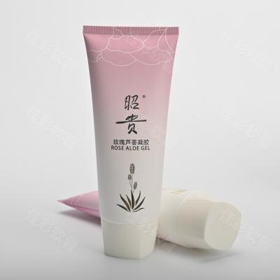 China Custom Cosmetic Packaging 150ml 200ml Tube Logo Print Facial Cleanser Cream For Skin Care Packaging With Square Screw Cover for sale