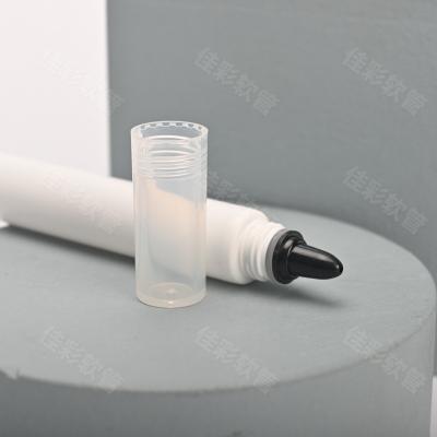 China Small 3ml 5ml cosmetic packaging cream packaging tube eye cream sample officinal tube with functional applicator head for sale