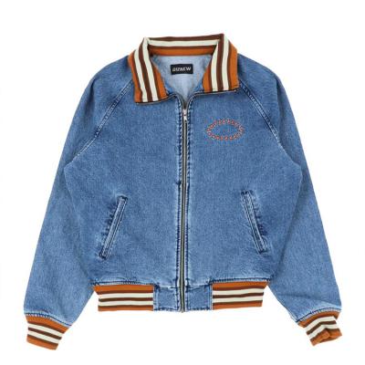 China DiZNEW Reversible Custom Denim Baseball Varsity Bomber Outdoors Plus Size Mens Jackets for sale