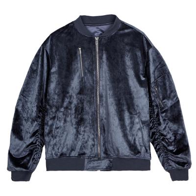 China DiZNEW Viable Wholesale Velvet Winter Coats Custom Desgin Bomber Jacket Men for sale