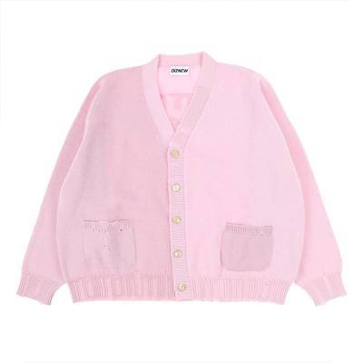 China DiZNEW Korean Knitted Cardigan QUICK DRY Fall Pink Plus Size Women's Sweaters for sale