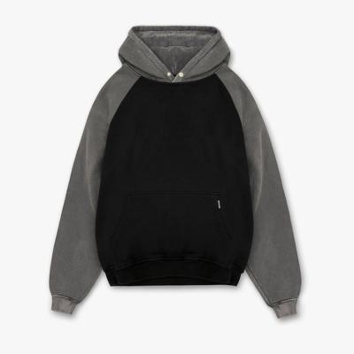 China DiZNEW 100% Fleece Hooded Sweatshirts Patchwork Blank Cotton Hoodies Custom Unisex Waterproof Wholesale Men's Hooded Sweatshirts for sale