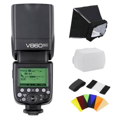 China E-TTLII Autoflash and Godox Ving V860II E-TTL HSS 2.4G Manual Wireless Li-ion Flash Speedlite Flash Kit for Canon/Sony/Nikon/Fujifilm/Olympus/Panasonic for sale