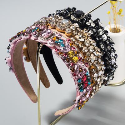 China Fashion MEROYAL Vintage Rhinestone Wholesale Rhinestone Baroque Hair Accessories Crystal Hairband For Woen for sale