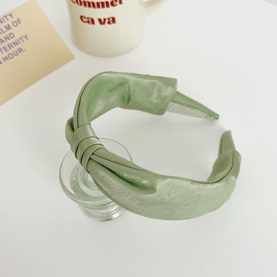 China Fashion MEROYAL 2022 New Design Silk Headband Solid Color Head Circle Hairbands For Women for sale