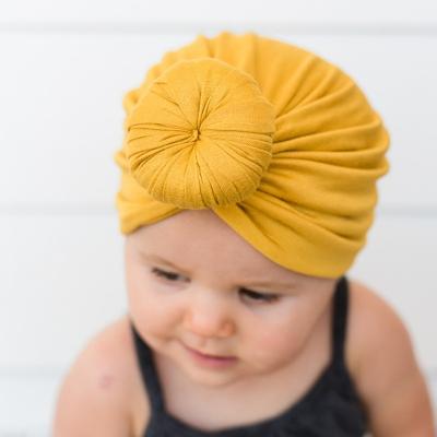 China MEROYAL Top Knot Turban Headband Babies Soft Plain Elastic Fabric Babies Headbands for sale