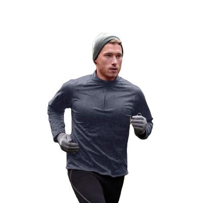 China Breathable Men Long Sleeve Solid-Color Quick-dry Running Breathable T-shirt Half-zip Sports Jogging Sportswear for sale