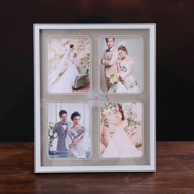 China Hot Sale 8x10 Resin Glass Country Style Table Eco-Friendly Picture Frame Wedding Room White Plastic Decorative Digital Photo Frame for sale