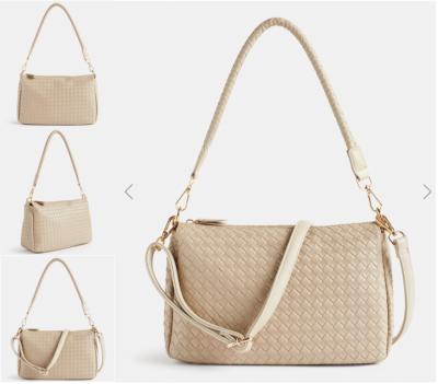 Chine messager féminin en cuir blanc Bag de Bag Hand Woven de messager de 25cm 14cm à vendre