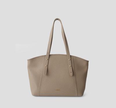 Cina signore Tote Handbag Brown Large Soft Tote Bag di cuoio di 31cm 28cm in vendita