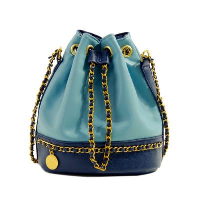 China 20cm 22cm Female Crossbody Bag BSCI Drawstring Leather Bucket Bag for sale