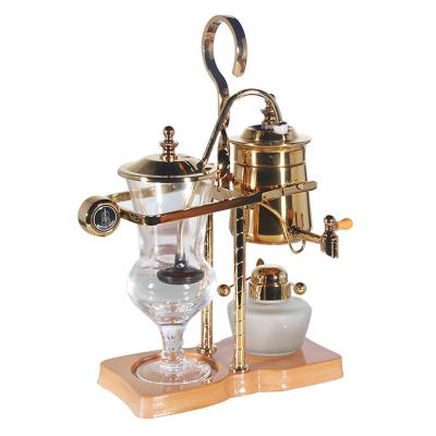 China Sustainable Belgian Siphon Copper Coffee Pot With Heating Tube Coffee Server Pot for sale