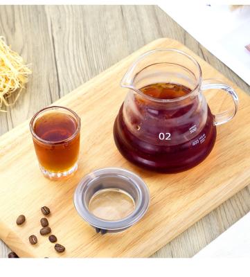 China Sustainable Borosilicate Glass Coffee Machine Pot With Side Hand Clear Glass Coffee Measuring Pot for sale