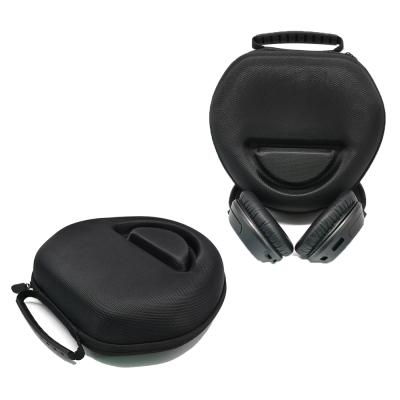 China Expensive Outdoor Black Denoise Handle Strap Denoise Carrying Case Earphone Bag Rubber Headphone Bag for sale