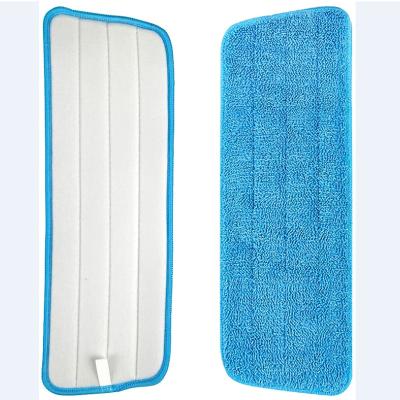 China Viable Spray Mop Low Price Main Replacement For Dry Mop Wet Washable Blue Microfiber Cleaning Mop Flat Pad for sale