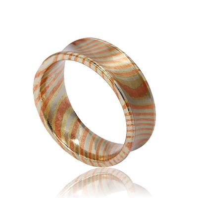 China Trendy Custom Rings Jewelry For Mens Designer Ring Wedding Mokume Gane Rings for sale