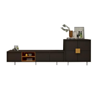 China Economic Modern Style Long Melamine Wood TV Stand Wooden TV Cabinet&Side Table for sale