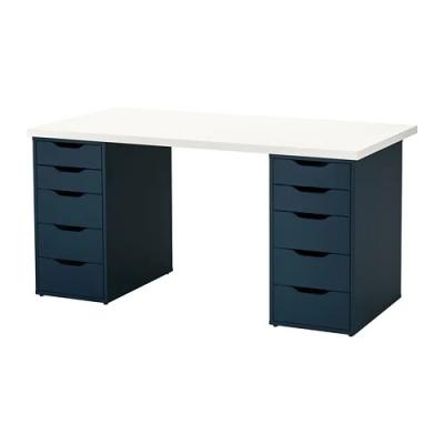 China (Size) Adjustable Modern Melamine Bedroom Study Desk With Large Storage for sale