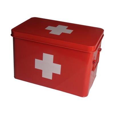 China Custom Metal First Aid Kit Medicine Storage Box Steel First Aid Case for sale