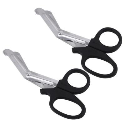 China First Aid Care Wholesale Stainless Steel Trauma Clips Lister Nurses Bandage Scissors With Plastic Handle for sale