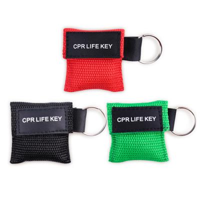 China PP Belt Wholesale Custom CPR Face Mask/CPR/CPR Face Mask Key Chain Life Key for sale