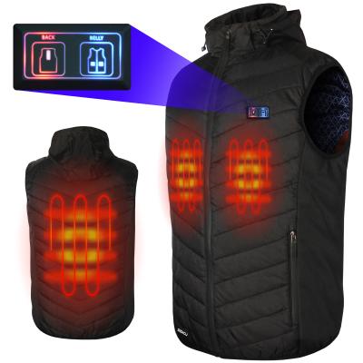 China Sidiou Group USB QUICK DRY Dual Heating Switches Hooded Lightweight Adjustable Temperature Heated Vest Clothing Men for sale