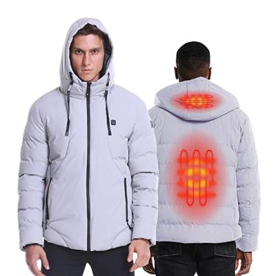 China Sidiou QUICK DRY Group Men's USB Rechargeable Electric Warm Coat Winter Warm Fill Heating Hooded Jackets Waterproof Heated Coat for sale