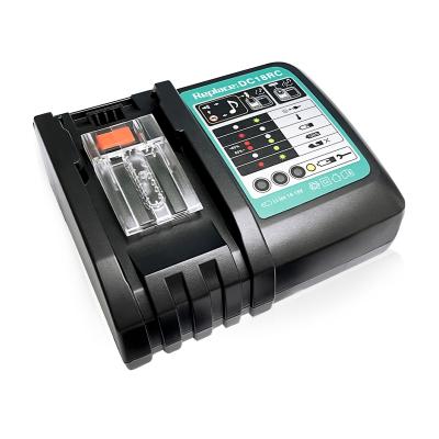 China Machine Tool Battery Charger Li-Ion Battery Charger 3A Charging Current For Makita 14.4V 18V BL1830 BL1430 DC18RC Dc18 RA Power Tool DC18RCT Charging for sale