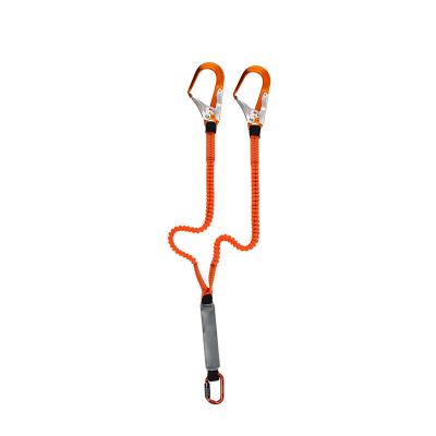 China HT-515YL Safety Devices CE High Quality Polyester Webbing Elastic Energy Absorber With Twin Elastic Lanyard For Fall Protection for sale