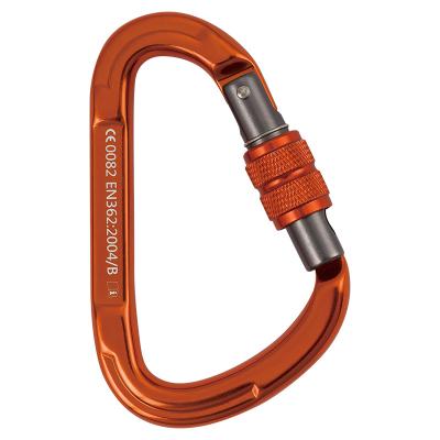 China Aluminum fall arrest protection Oval-shape carabiner wire gate CE UIAA 23kN for climbing rescue camping hike for sale