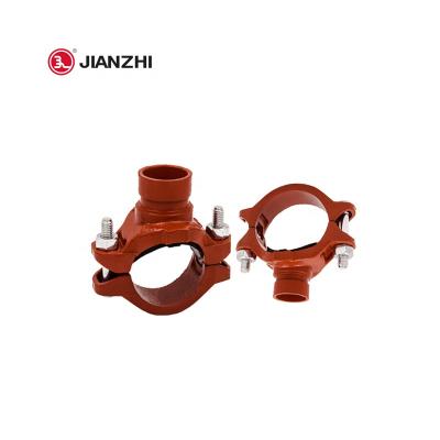 China High Durability JIANZHI Fire Fighting Malleable Iron Grooved Pipe Fitting Rigid Coupling Red Flexible Couplings for sale