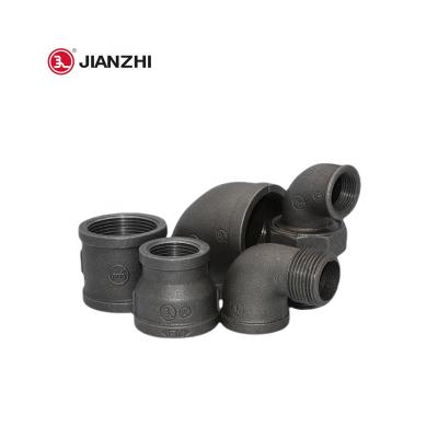 China JIANZHI Thread 2.5 Bar 363 PSI186 Malleable Iron Pipe Fittings High Precise Equal for sale