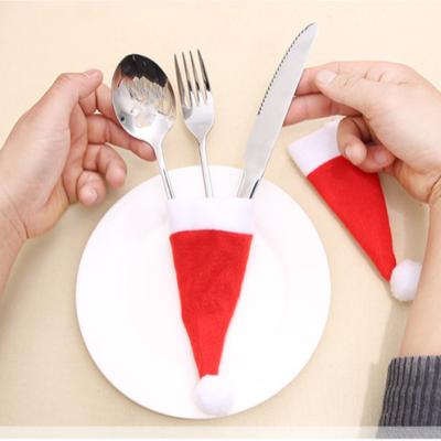 China Hat Santa hat for table Setting Christmas Eve Diner Decorations for sale