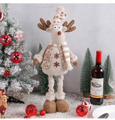 China Fashion Christmas In stock Snow Man Length Adjustable  Leg Doll Xmas Gift for Kid Christmas Ornament for Holidays Decor for sale