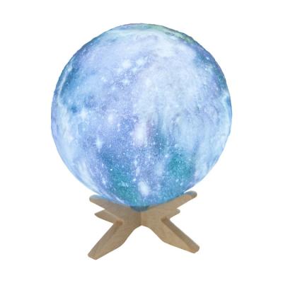 China Eco-friendly 3D Printing Moon Lamp Moon Light Kids 16 Color Change Touch And Remote Control 8cm 15cm 20cm for sale