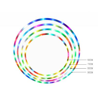 China 2cm Diameter HDPE Outer Tubing 2 Built In Led Flashing Light Fashionable Colorful Polynesian Dance Ring And Hoop For Sale AAA Batteries Premium (Do Not Include) for sale