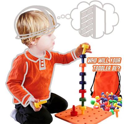 China Eco-friendly Material Cheap Wholesale Colorful 3d Toys Building Block DIY Educational Toy For Baby Kids for sale