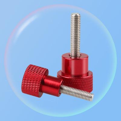 China Chassis Motherboard Aluminum Alloy Stainless Steel Hand Screw Roller Screw Step Bolts [Red M4 Handle] Fit Round Hand Tight for sale