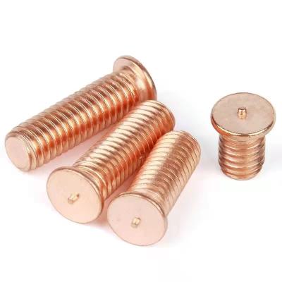 China Flat Stainless Steel Copper Plated CD Flanged Capacity Dump Spot Welding Fully Threaded Studs Screw for sale