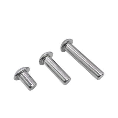 China Factory direct sales galvanized semicircular head stainless steel blue and white hardened solid stainless steel rivet for sale